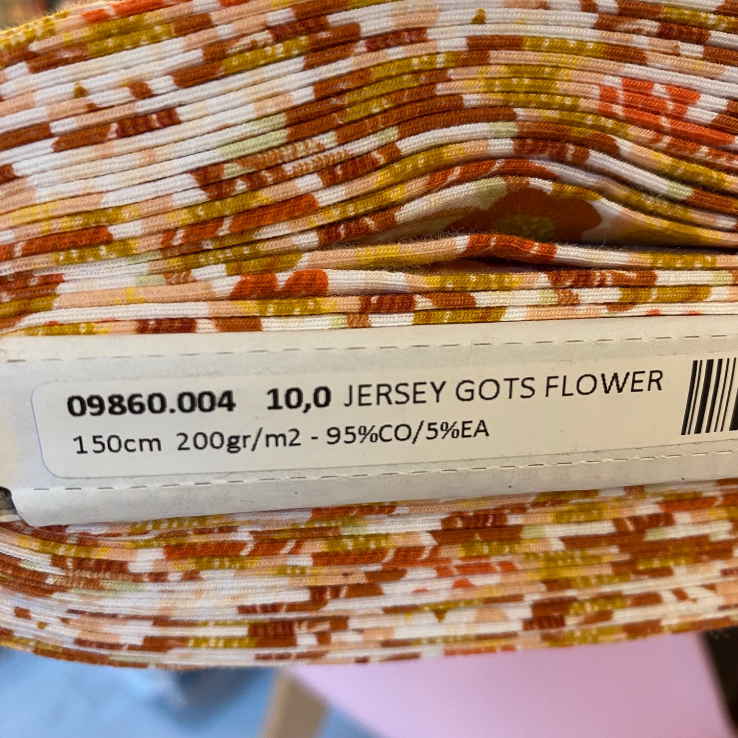 Jersey fleurs retro