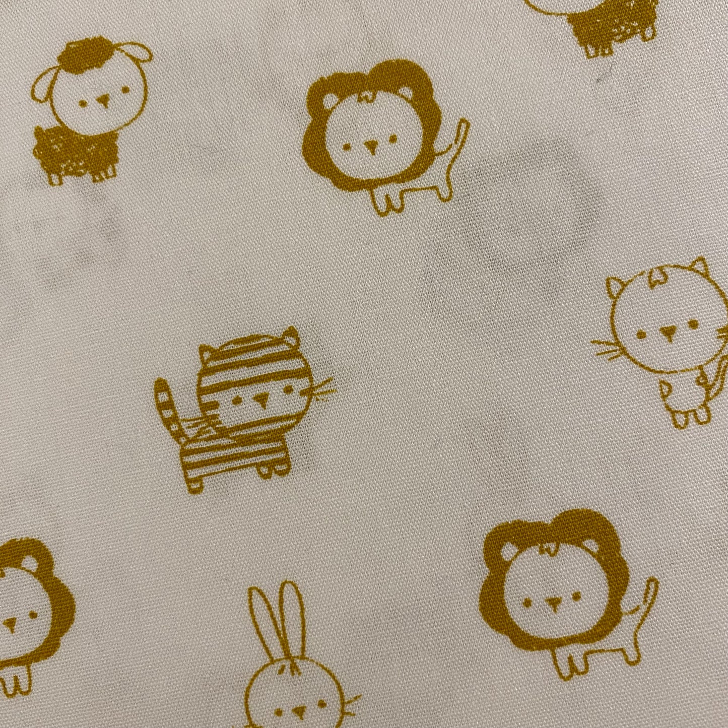 Coton animaux ocre