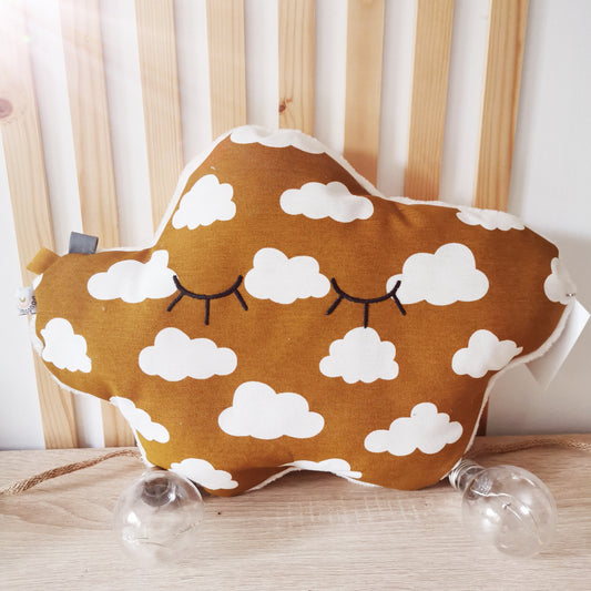 Coussin nuage ocre